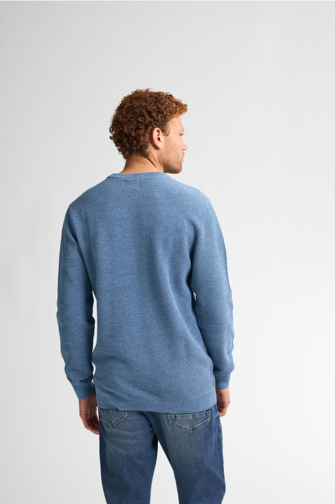 GEBREIDE TRUI MET RONDE HALS M 3050 KWR225 5187 Pale Blue